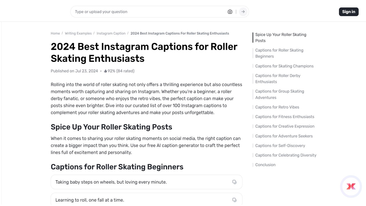 How Gauth Helps Roller Skating Beginners Find Their Perfect Captions